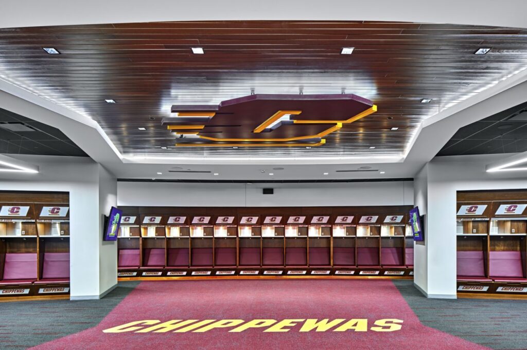Central Michigan University locker room